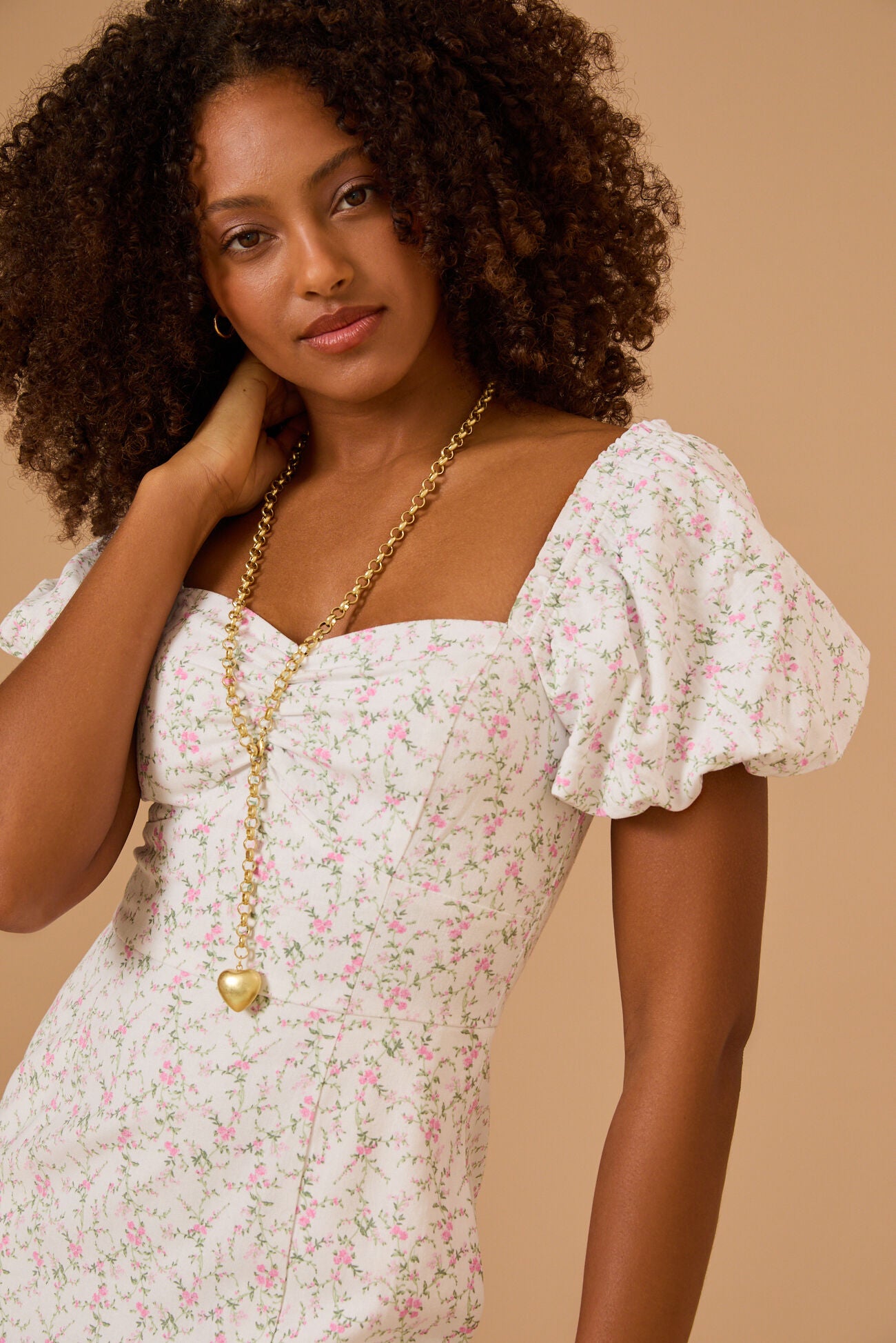 Everleigh Puff Sleeve Midi Dress