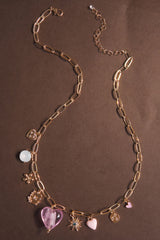 Bubble Heart Charm Necklace