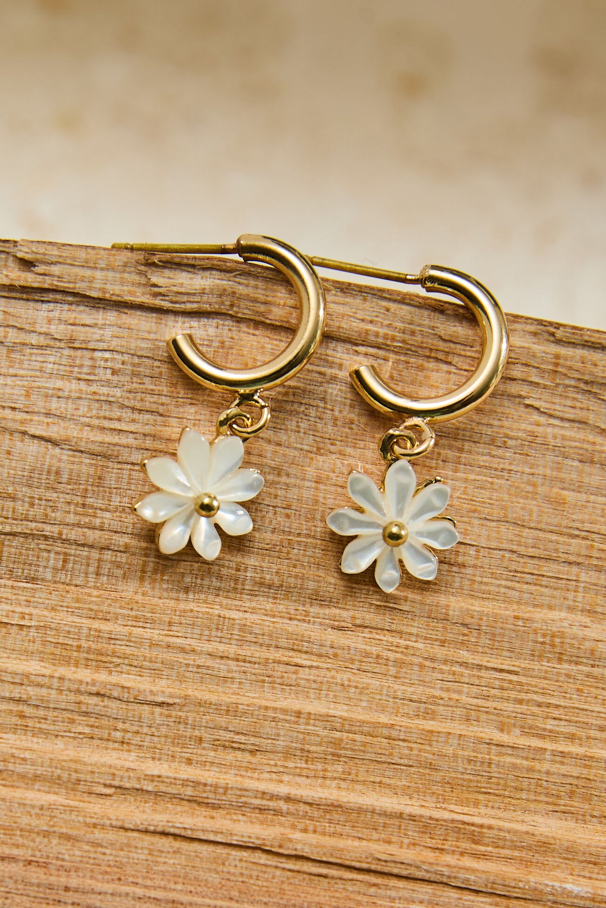 Dainty Flower Mini Hoops