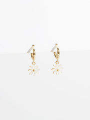 Dainty Flower Mini Hoops
