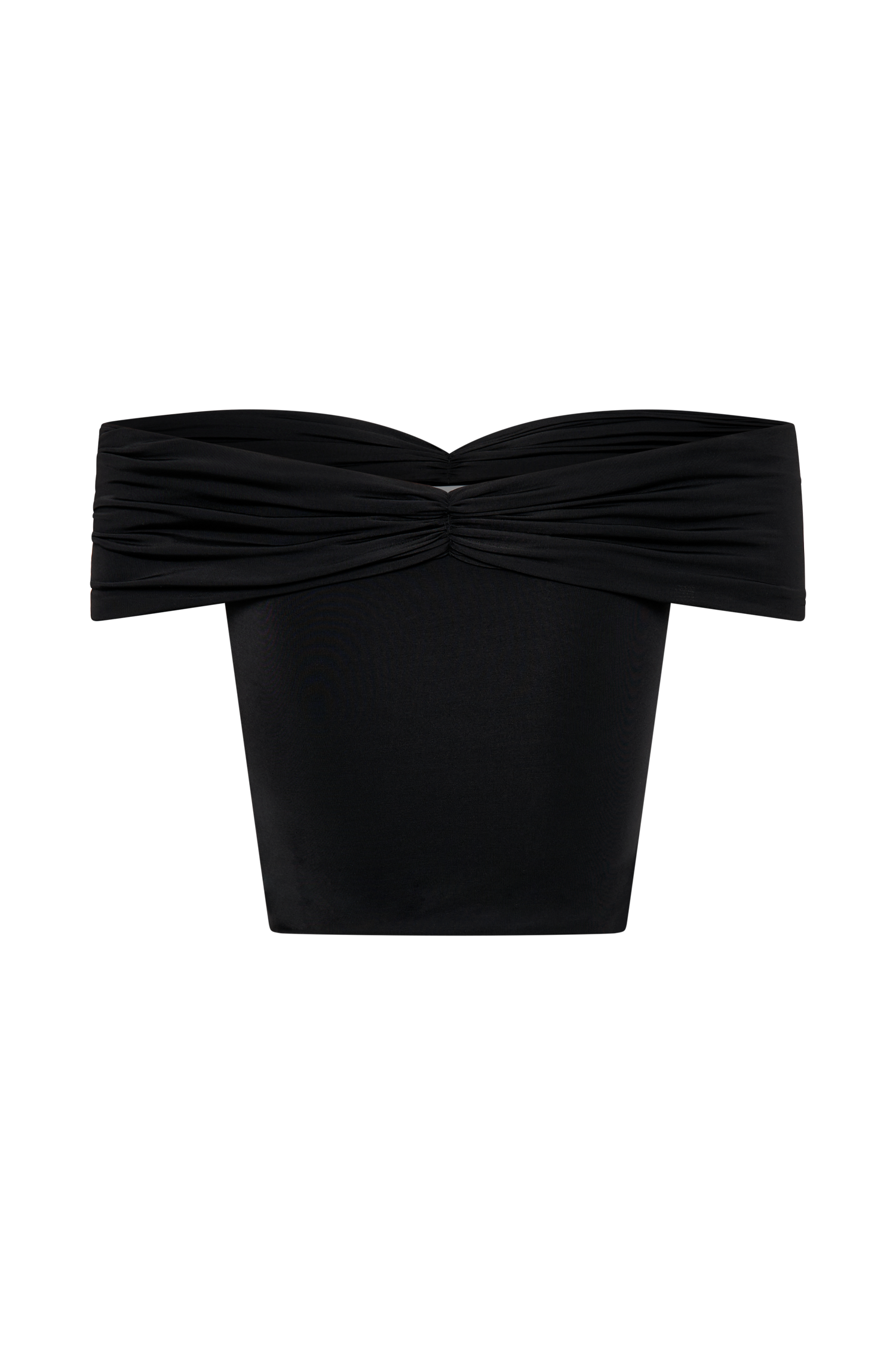 Amalia Off Shoulder Slinky Shell Top - Black