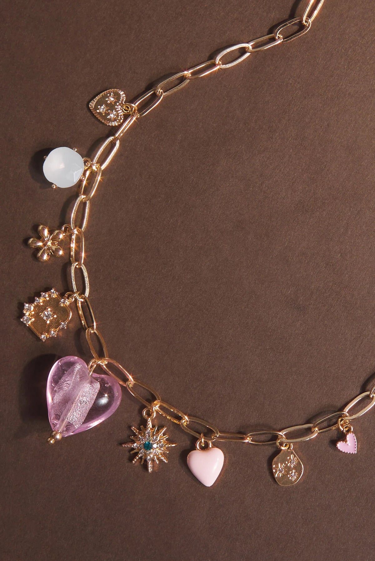 Bubble Heart Charm Necklace