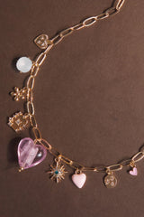 Bubble Heart Charm Necklace
