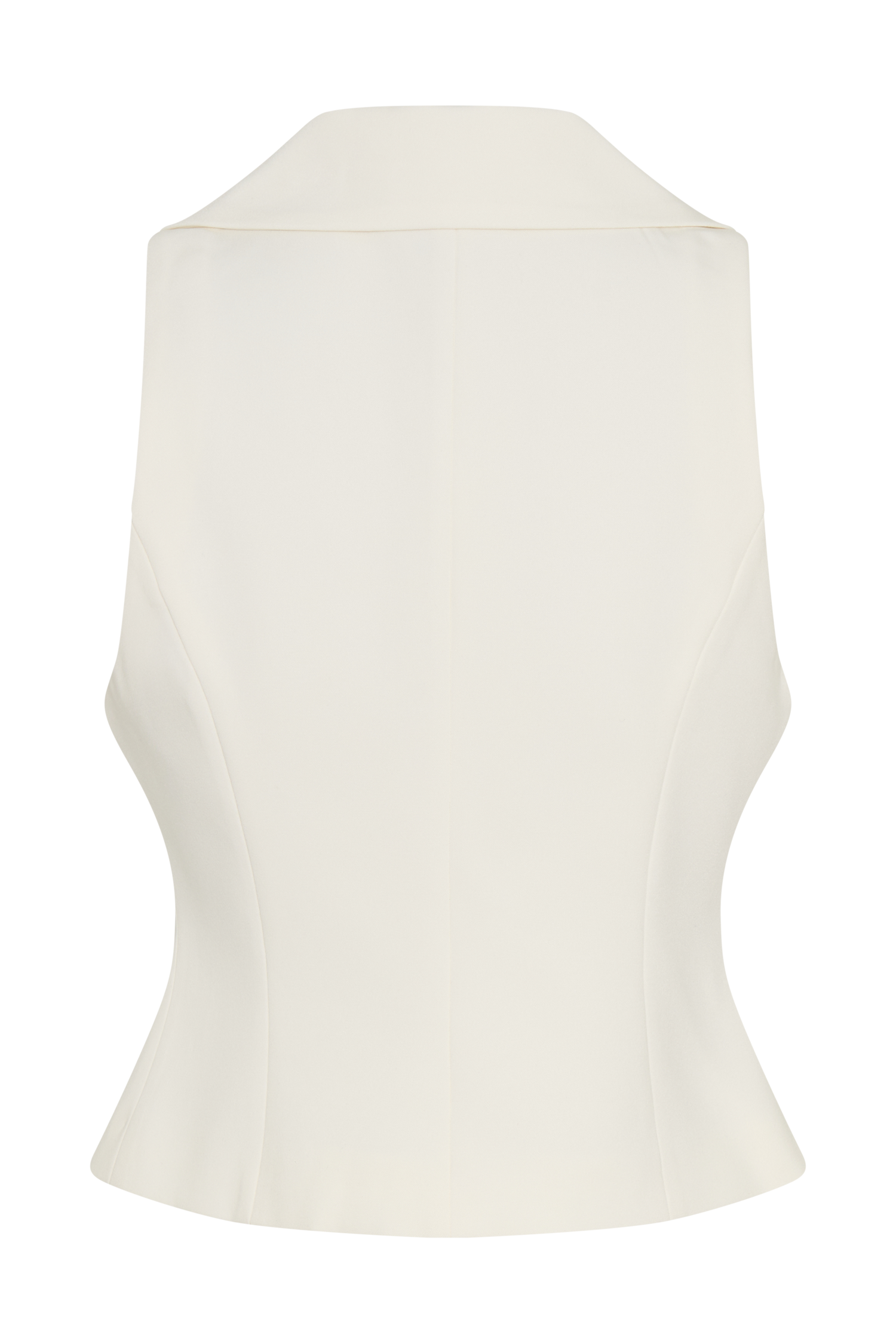 Alix Mixed Button Vest - Ivory