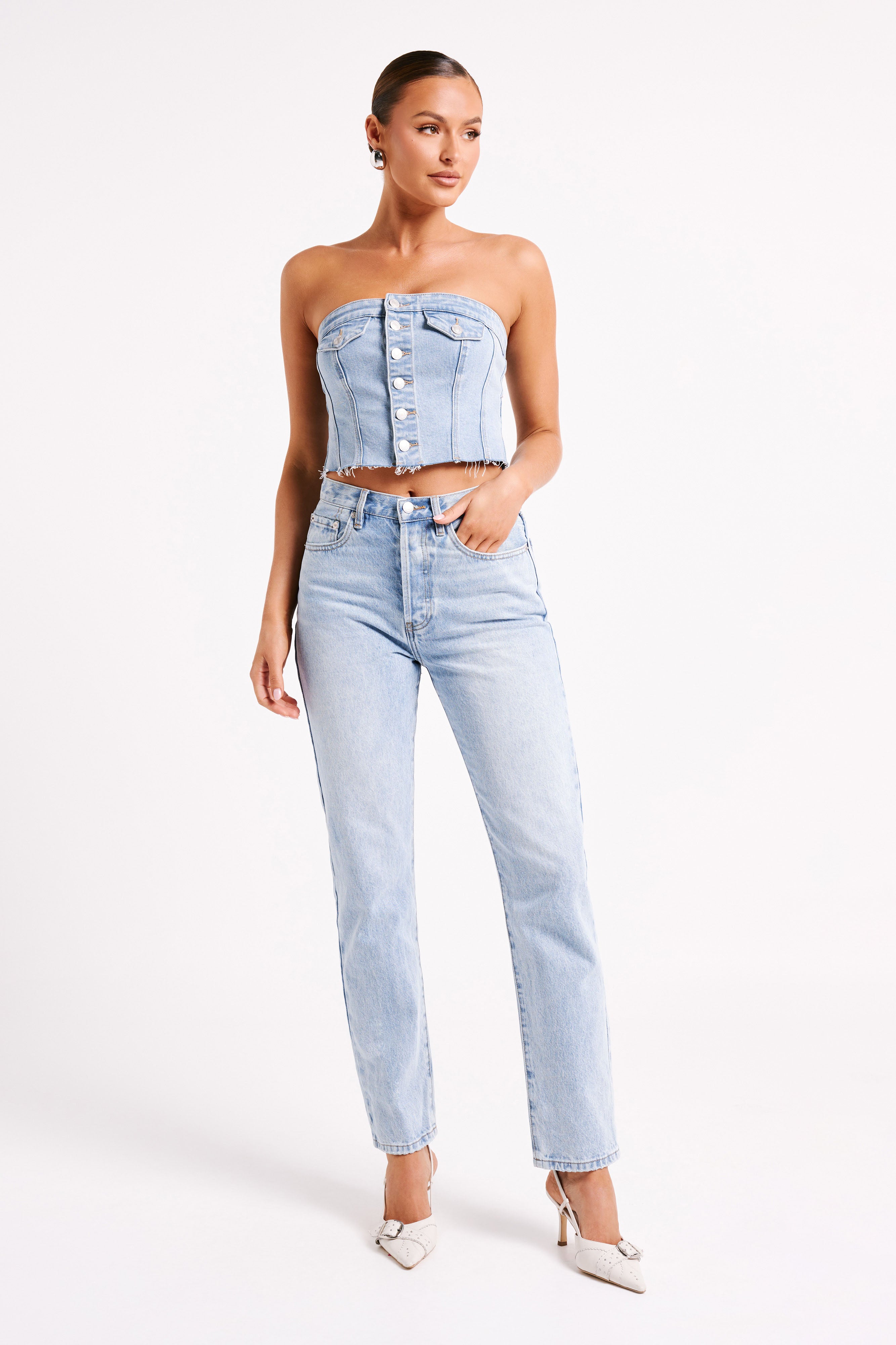 Mattea Denim Jeans - Mid Blue